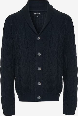 Threadbare Strickjacke 'Finchley' in Blau: Vorderseite