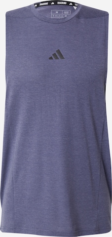 ADIDAS PERFORMANCE Funkční tričko 'D4T Workout' – modrá: přední strana