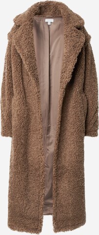 TOPSHOP Between-Seasons Coat in Brown: front
