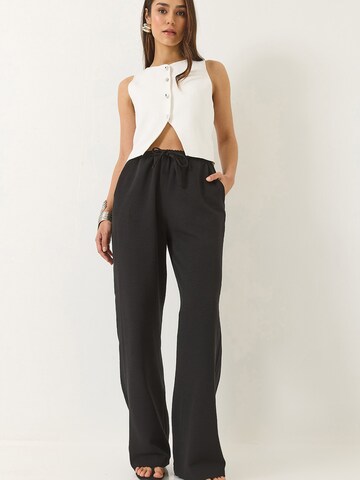 Bianco Lucci Wide Leg Hose in Schwarz