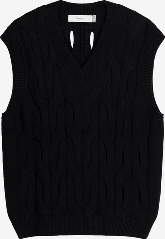 Bershka Sweater Vest in Black: front