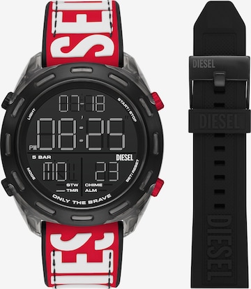DIESEL - Relógios digitais em vermelho: frente