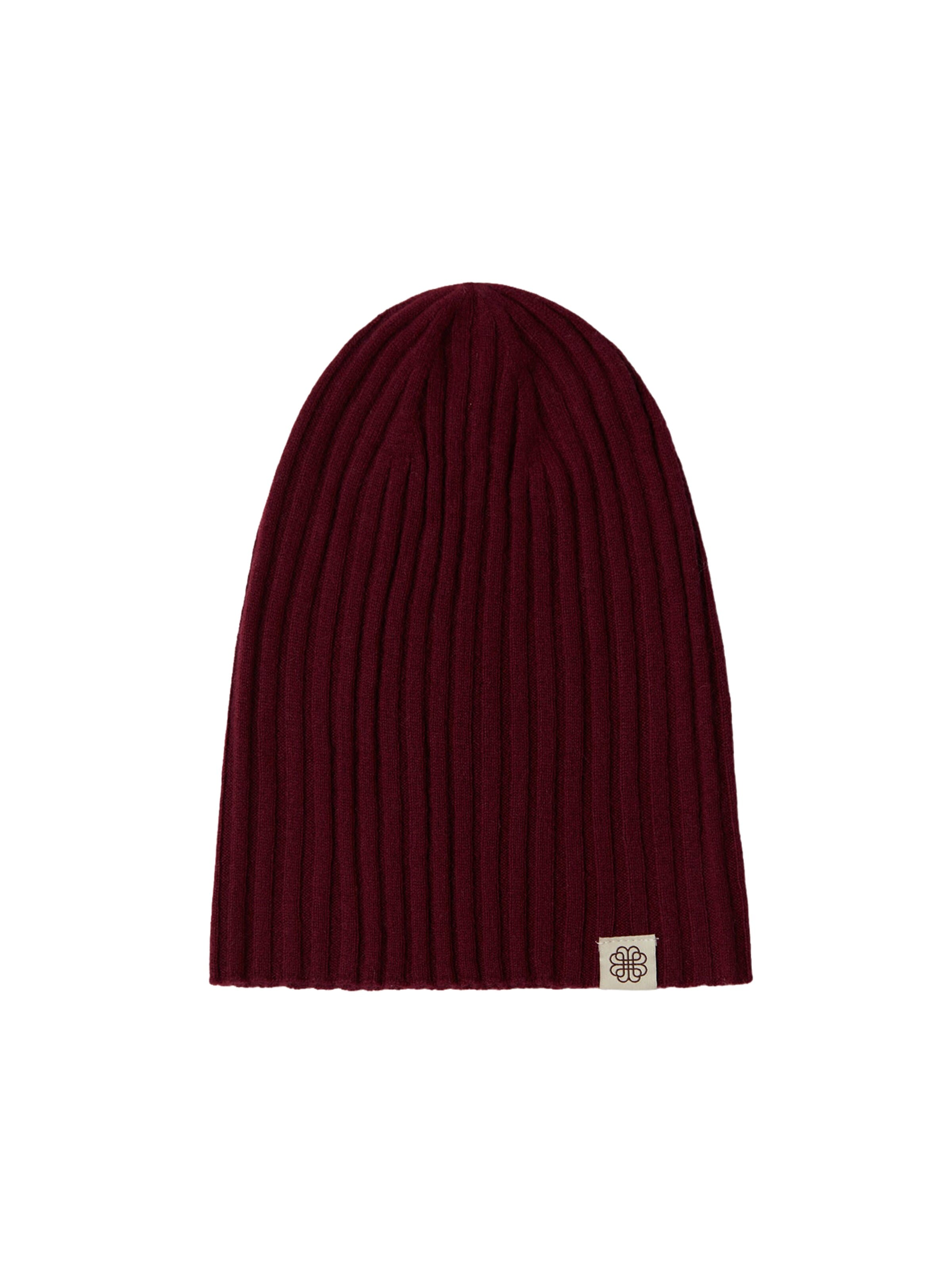 GOBI Cashmere Mössa 'Unisex Cashmere Rib Knit Hat' i röd: framsida
