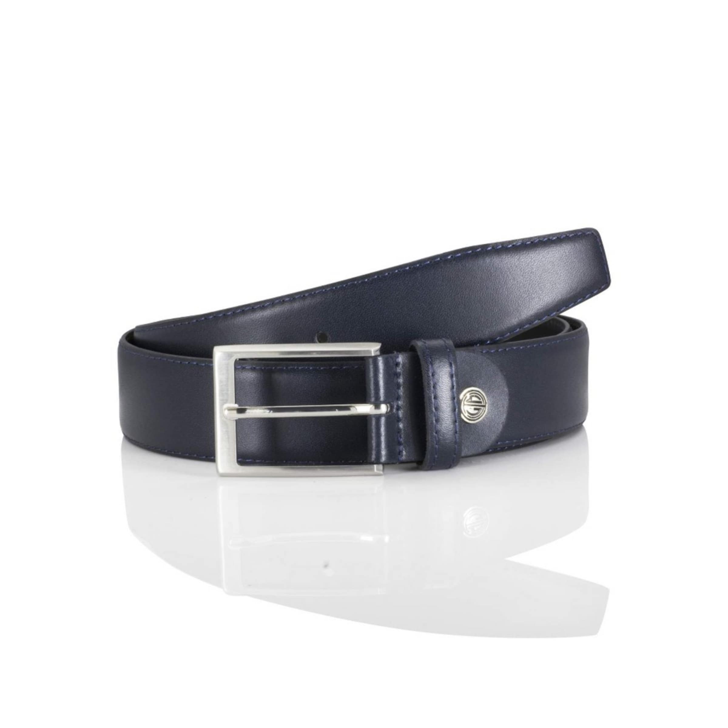 Lindenmann Gürtel in Blau: Vorderseite