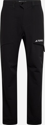 ADIDAS TERREX - Regular Calças outdoor 'Xperior' em preto: frente