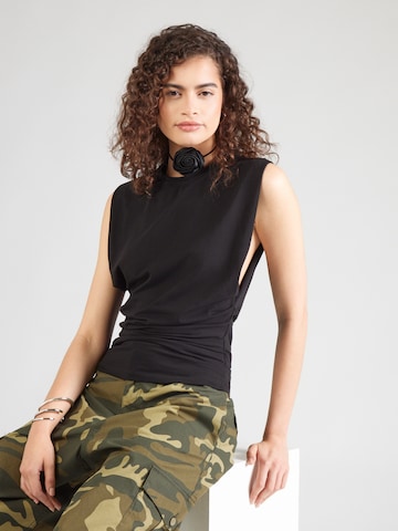 WEEKDAY Top 'Georgina' in Black: front