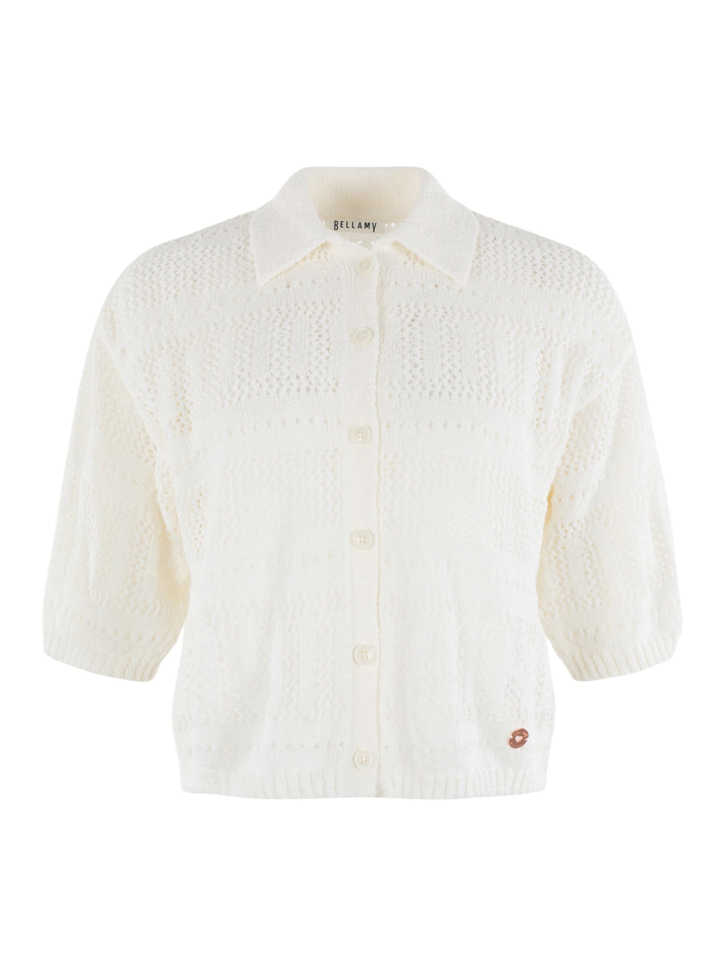 Bellamy Gallery Knit Cardigan 'Kenji' in White: front