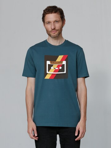 T-Shirt 'Kassette' Watapparel en bleu : devant