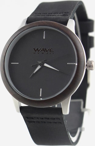 Wave Hawaii Analoog horloge 'Ebenholz ' in Zwart: voorkant