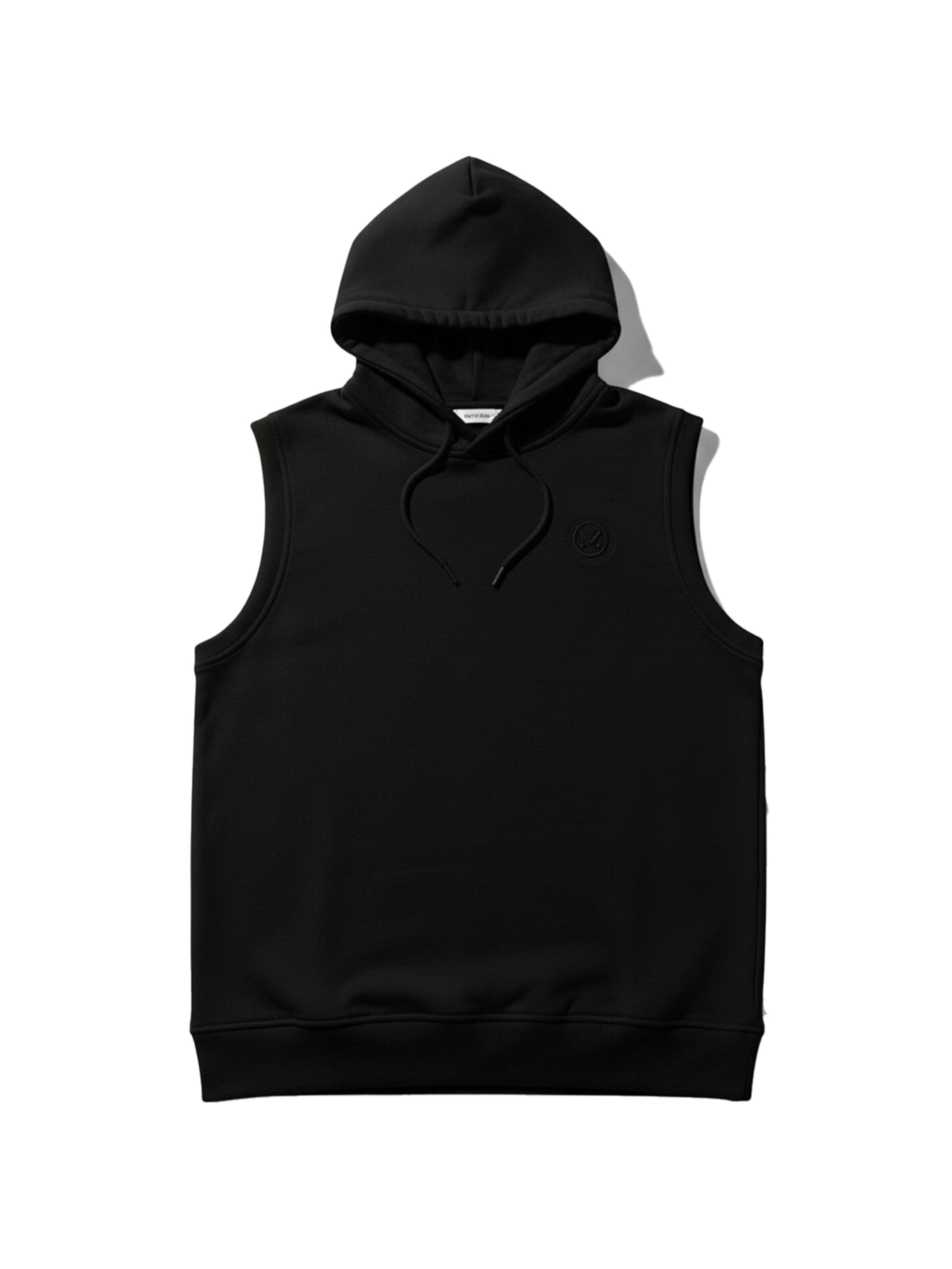 Sweat-shirt 'Loose Fit Sleeveless Hoodie - Black' Kleidermafia en noir : devant