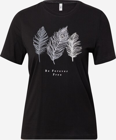 ONLY Shirt 'KITA' in grau / schwarz / weiß, Produktansicht