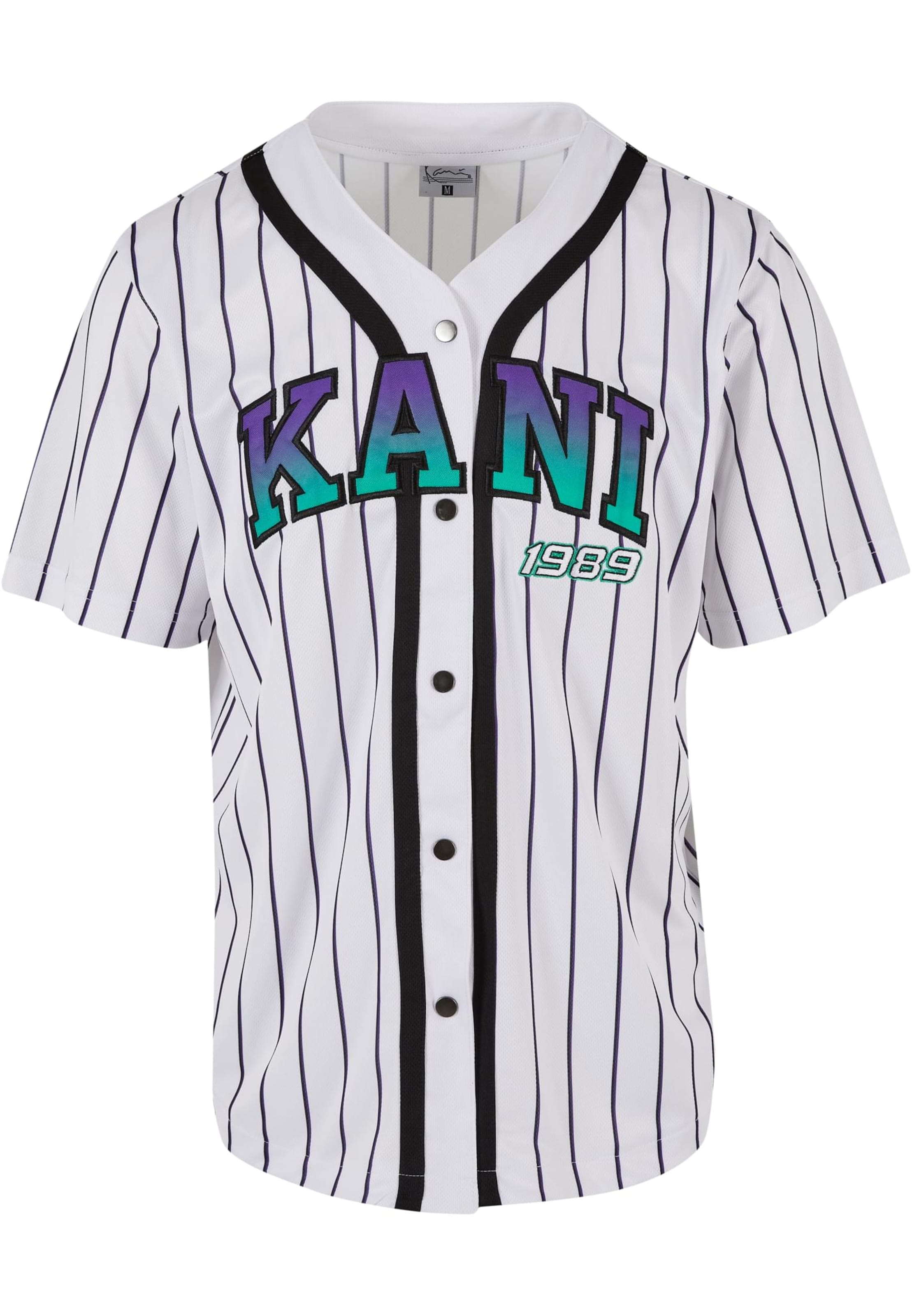 balta Karl Kani Patogus modelis Marškinėliai: priekis