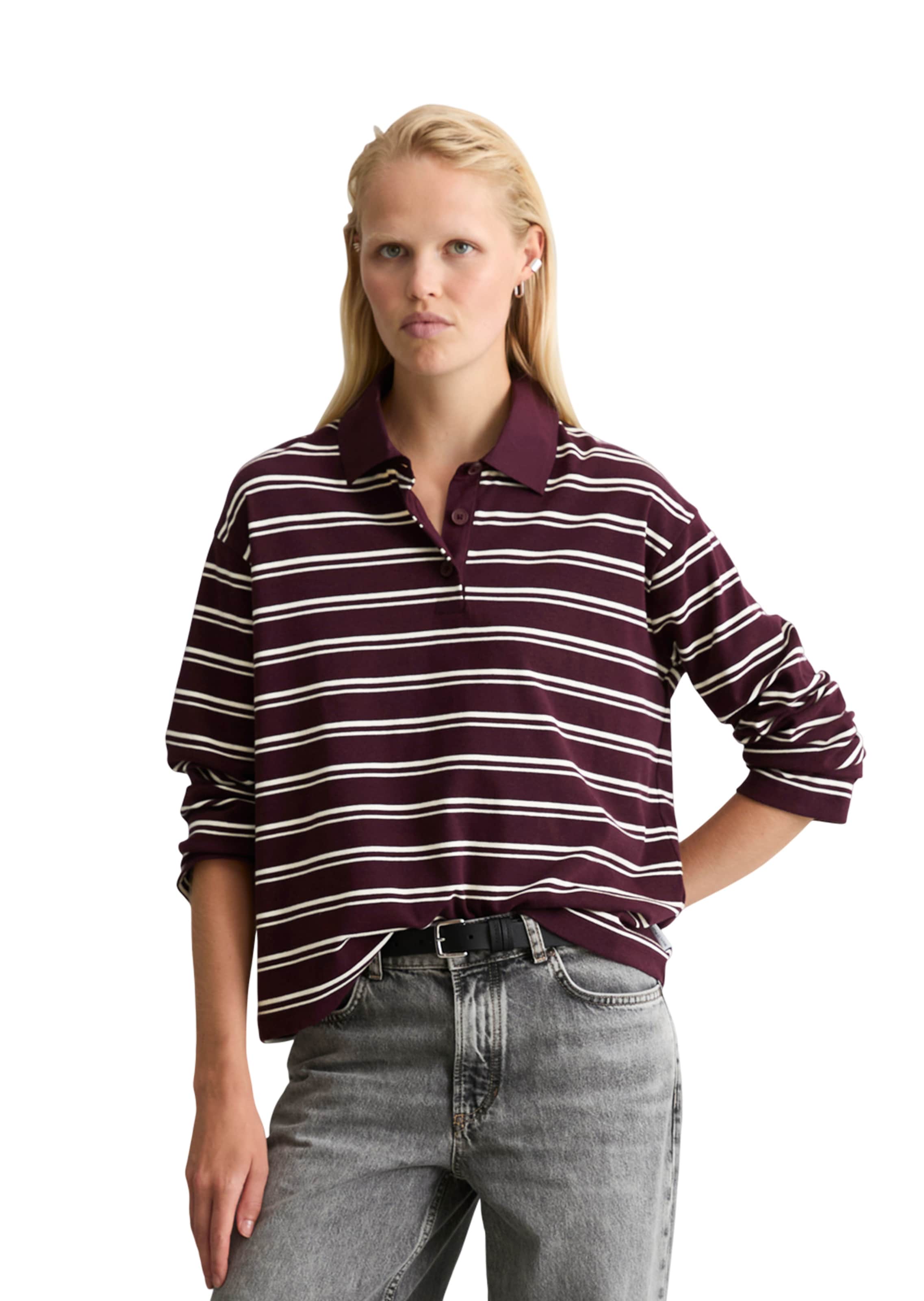 Marc O'Polo DENIM Poloshirt in Rot: Vorderseite