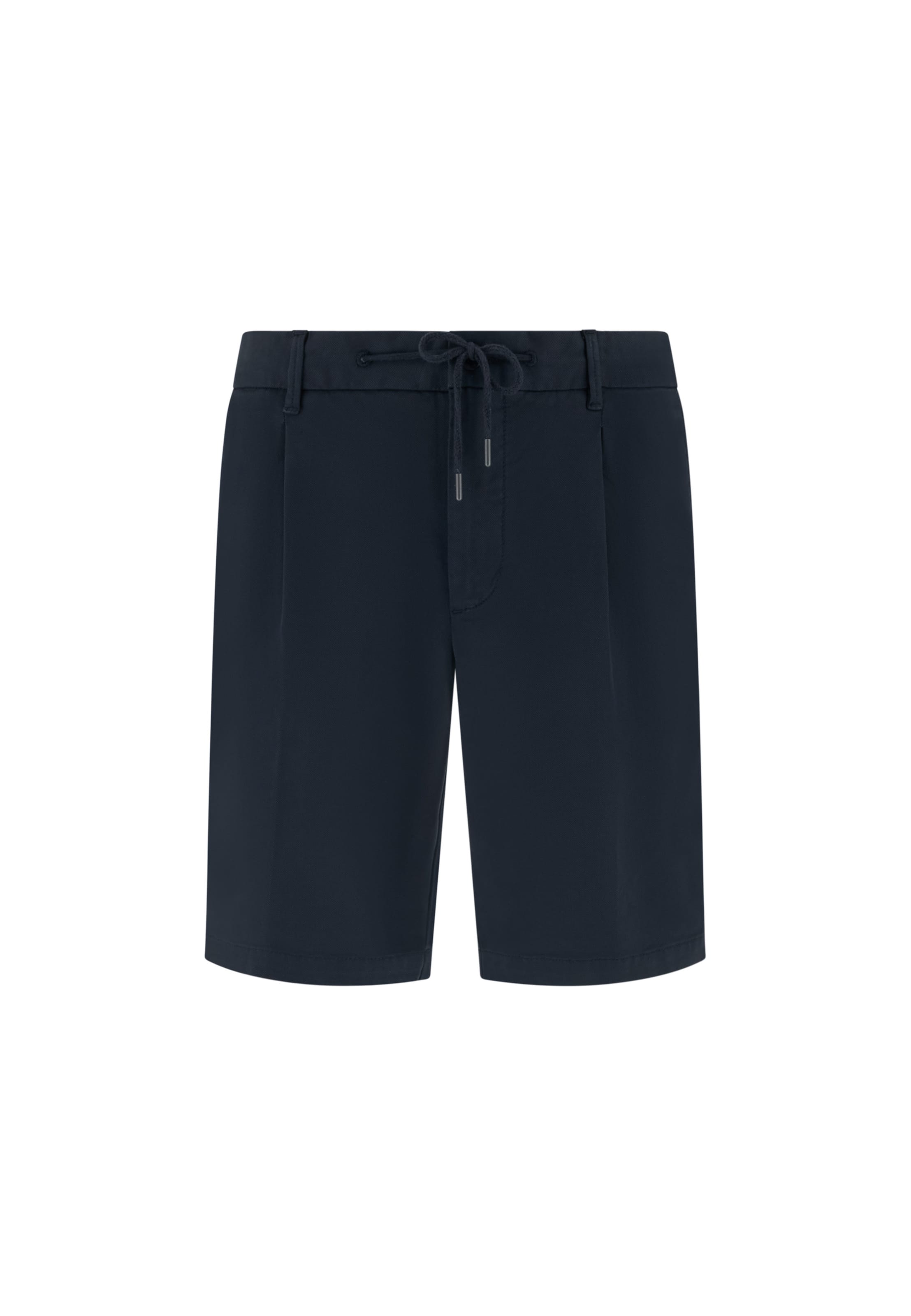 Boggi Milano Regular Bandplooibroek in Blauw: voorkant