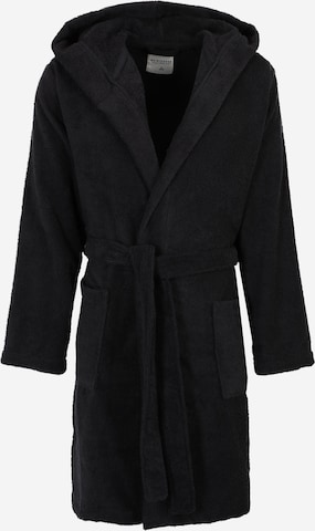 SCHIESSER Short Bathrobe in Black: front