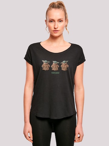 F4NT4STIC Shirt 'The Mandalorian The Child Baby Yoda' in Zwart: voorkant