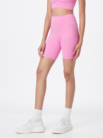 VarleySkinny Sportske hlače 'Let's move' - roza boja: prednji dio
