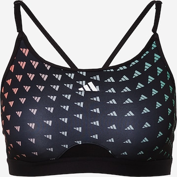 ADIDAS PERFORMANCE Bralette Sports Bra 'Aeroreact Light-Support' in Black: front