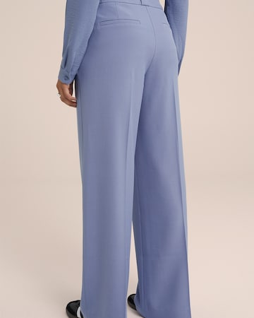 WE Fashion Loosefit Παντελόνι με τσάκιση σε μπλε