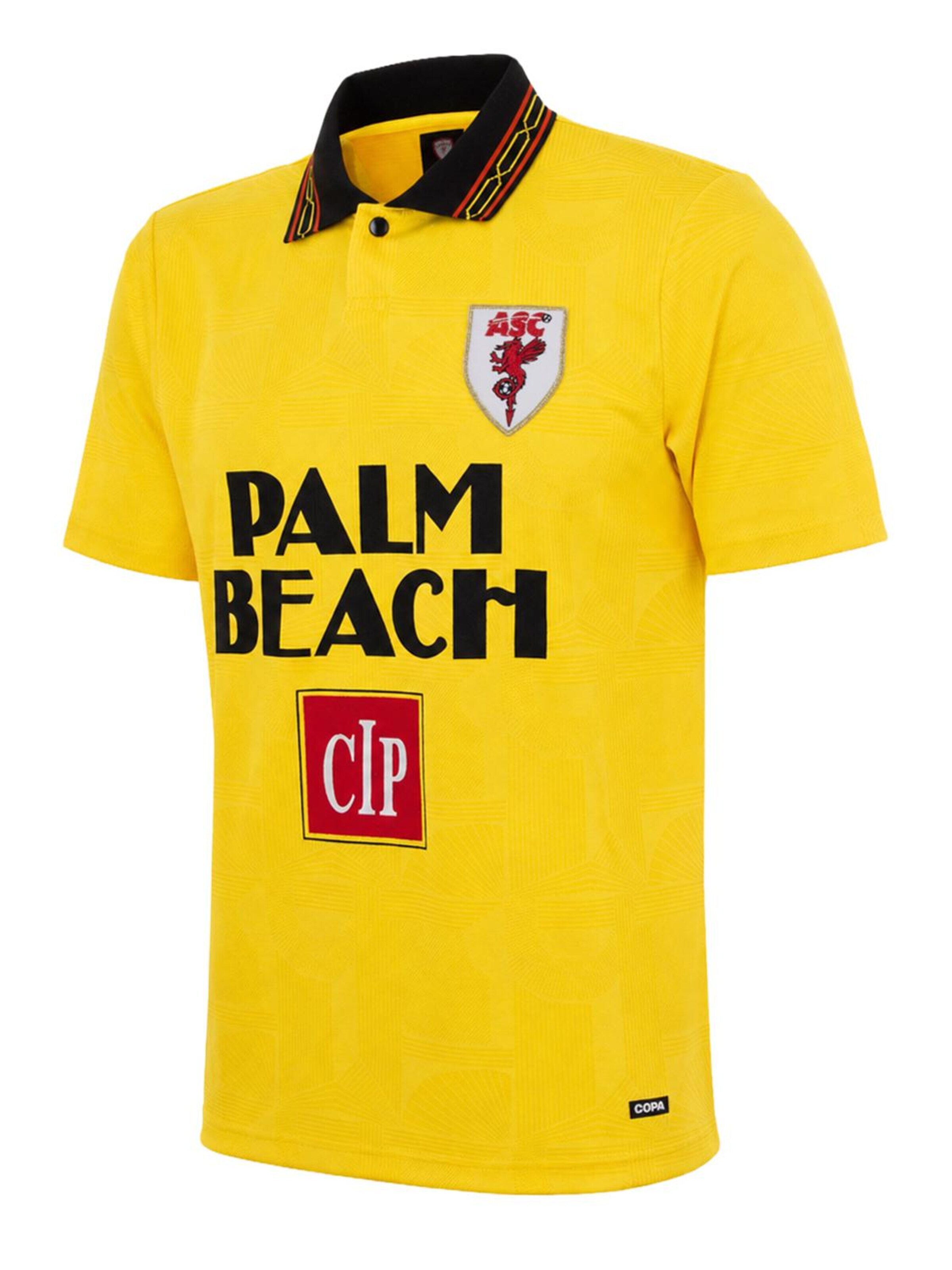 COPA FOOTBALL Jersey 'AS Cannes 1994 - 95 Uit Retro Voetbalshirt' in Yellow: front