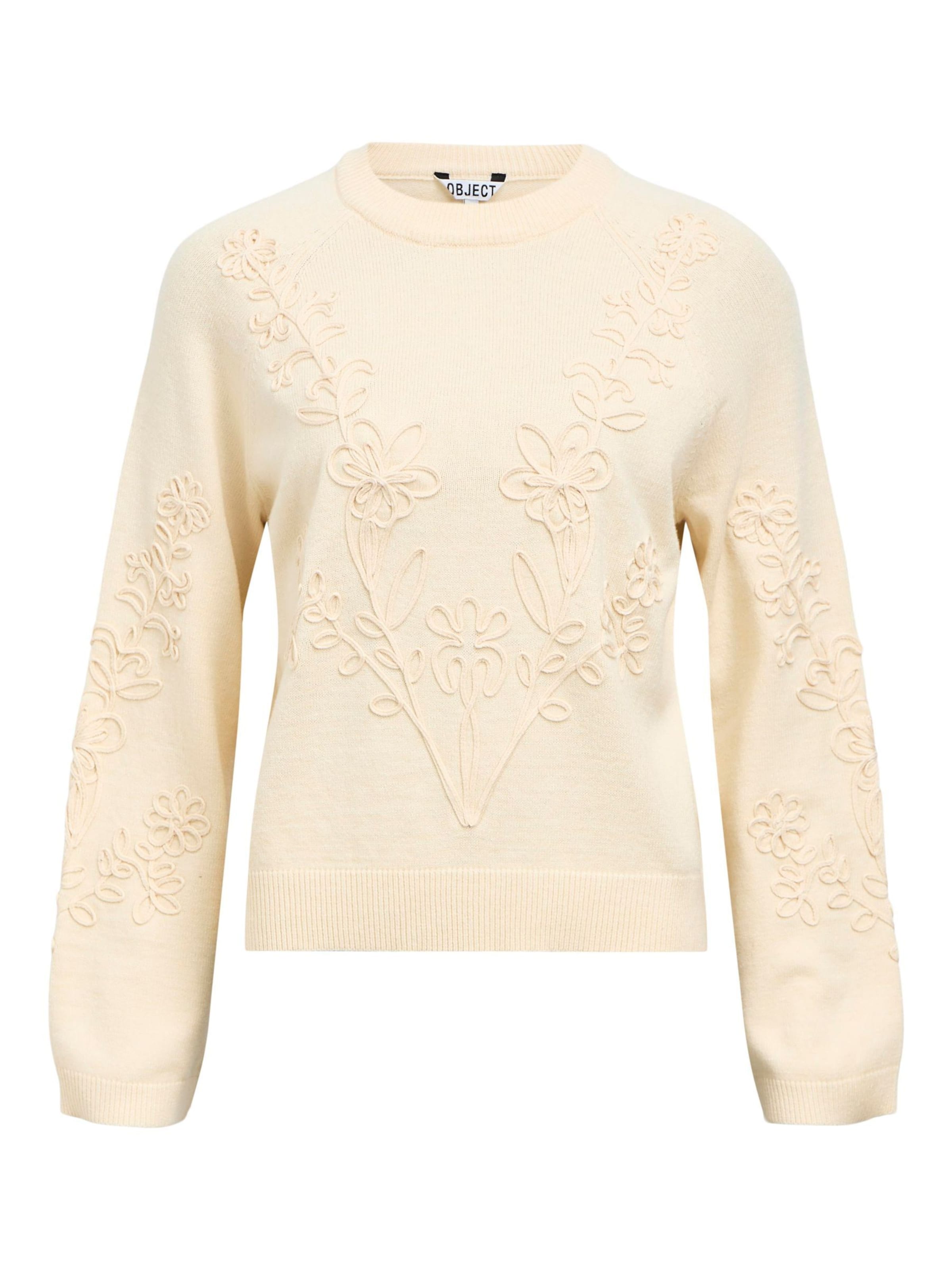 OBJECT Sweater 'OBJLANEY' in Beige: front