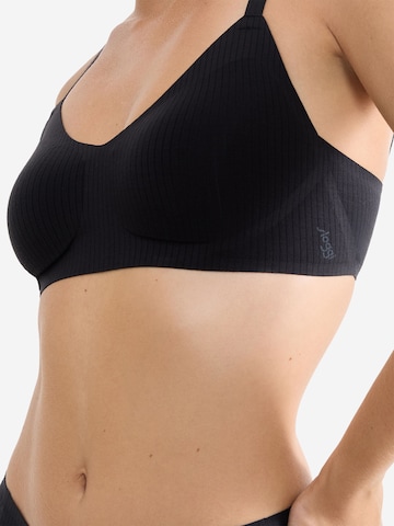SLOGGI Bralette Bra ' Blue ZERO Feel Pure ' in Black