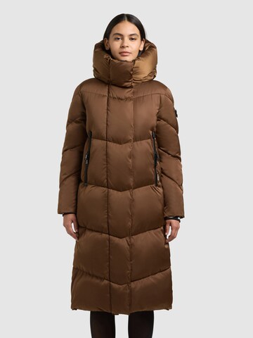 khujo Winter Coat 'Manelia2' in Brown: front