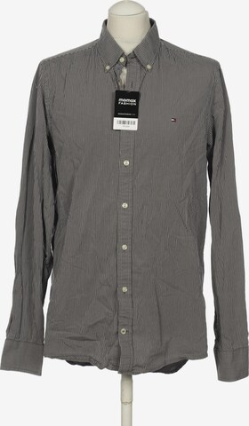 TOMMY HILFIGER Button Up Shirt in L in Grey: front