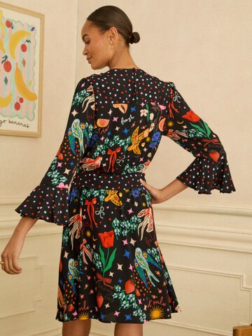 Robe love & roses en noir