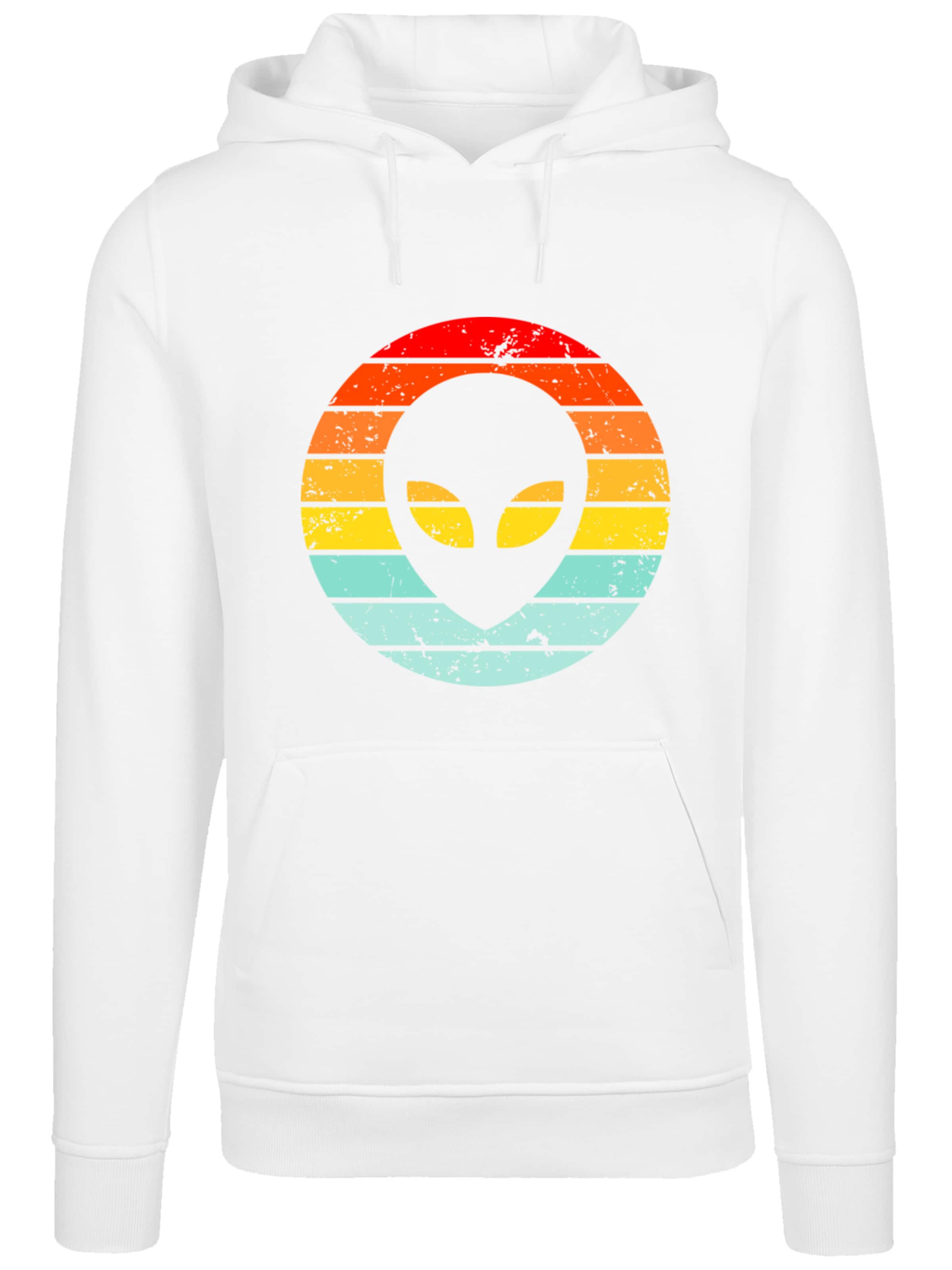 F4NT4STIC Sweatshirt 'Alien Retro Sonnenuntergang' in White: front