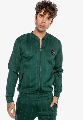 Redbridge Zip-Up Hoodie 'Worcester' in Green: front