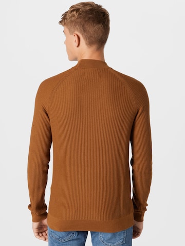 TOM TAILOR DENIM Sweater in Brown