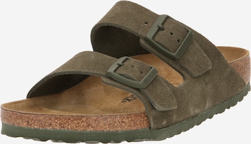 BIRKENSTOCK Muiltjes 'Thyme' in Groen: voorkant