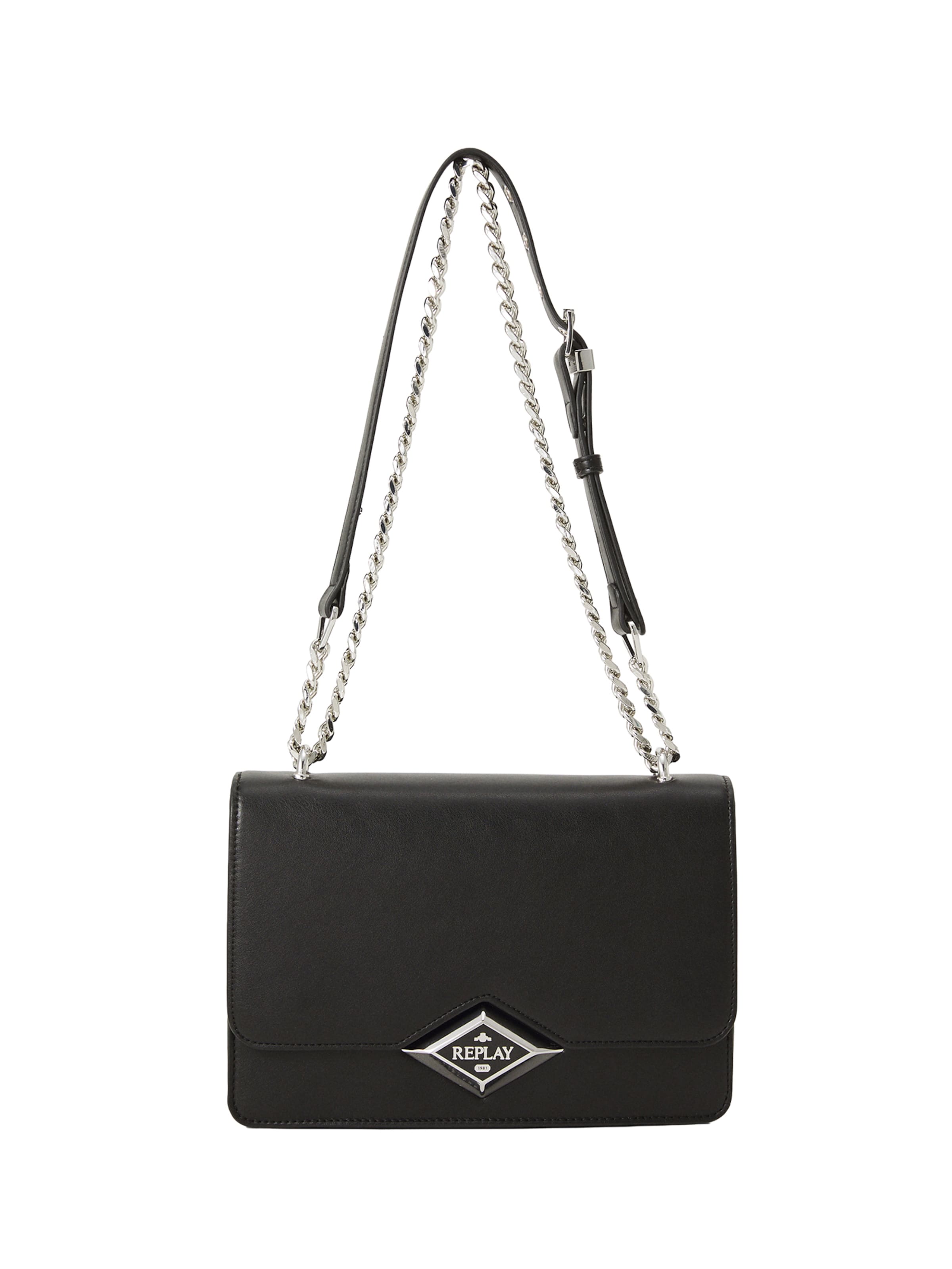 REPLAY Õlakott, värv must: eest vaates