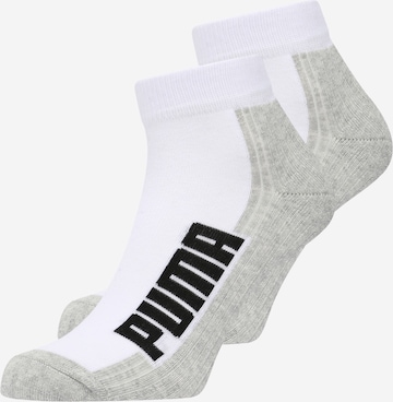 PUMA Къси чорапи в бяло: отпред
