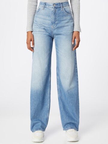 Calvin Klein Jeans Wide leg Jeans i blå: framsida