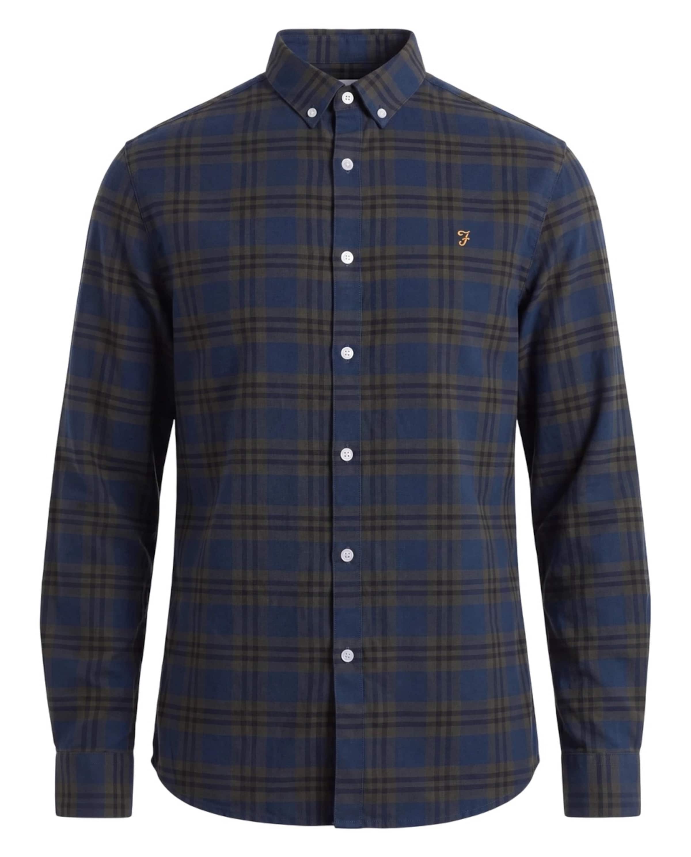 FARAH - Ajuste regular Camisa 'BREWER' en verde: frente