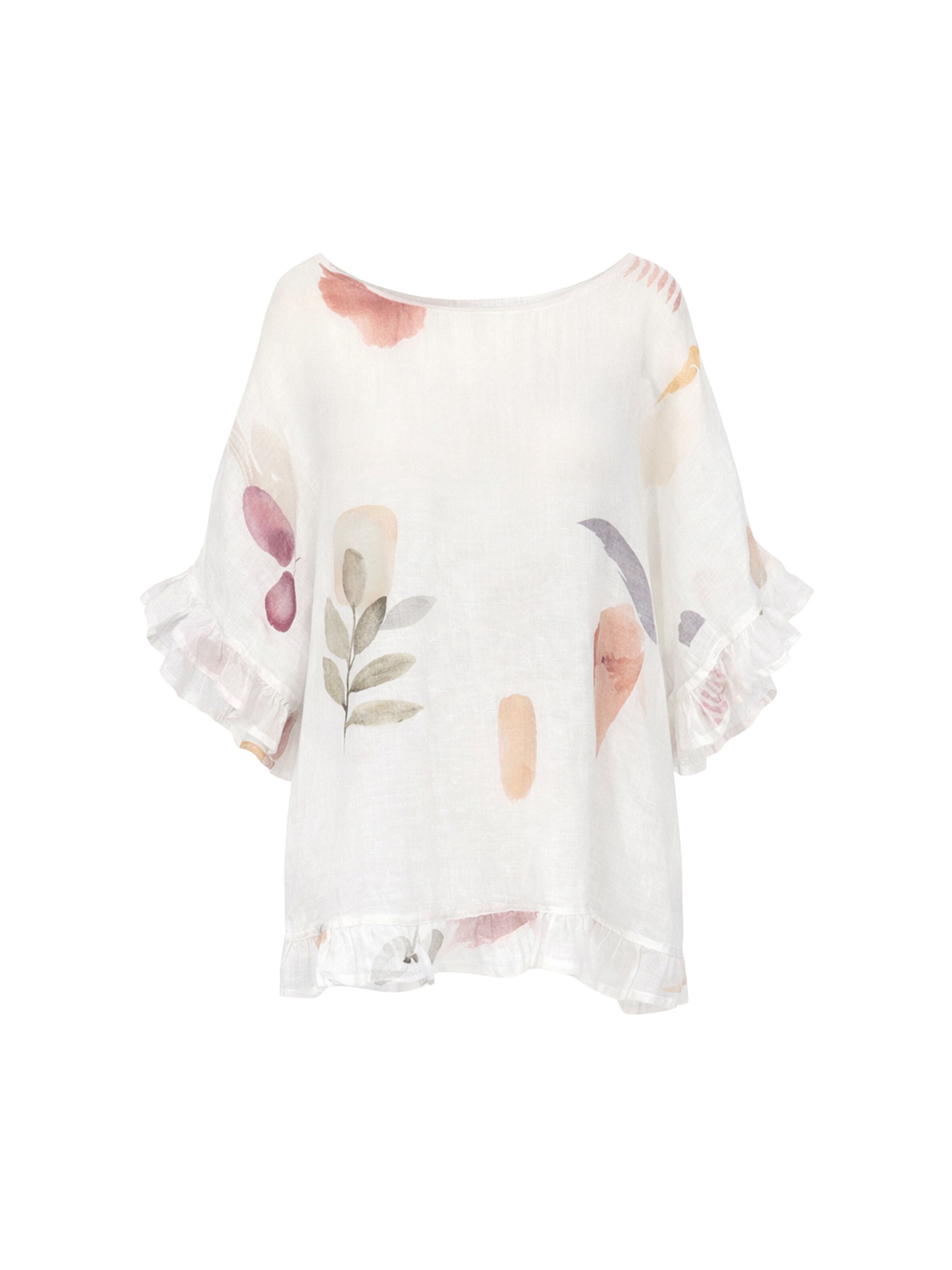 Haris Cotton Blouse in Beige: voorkant