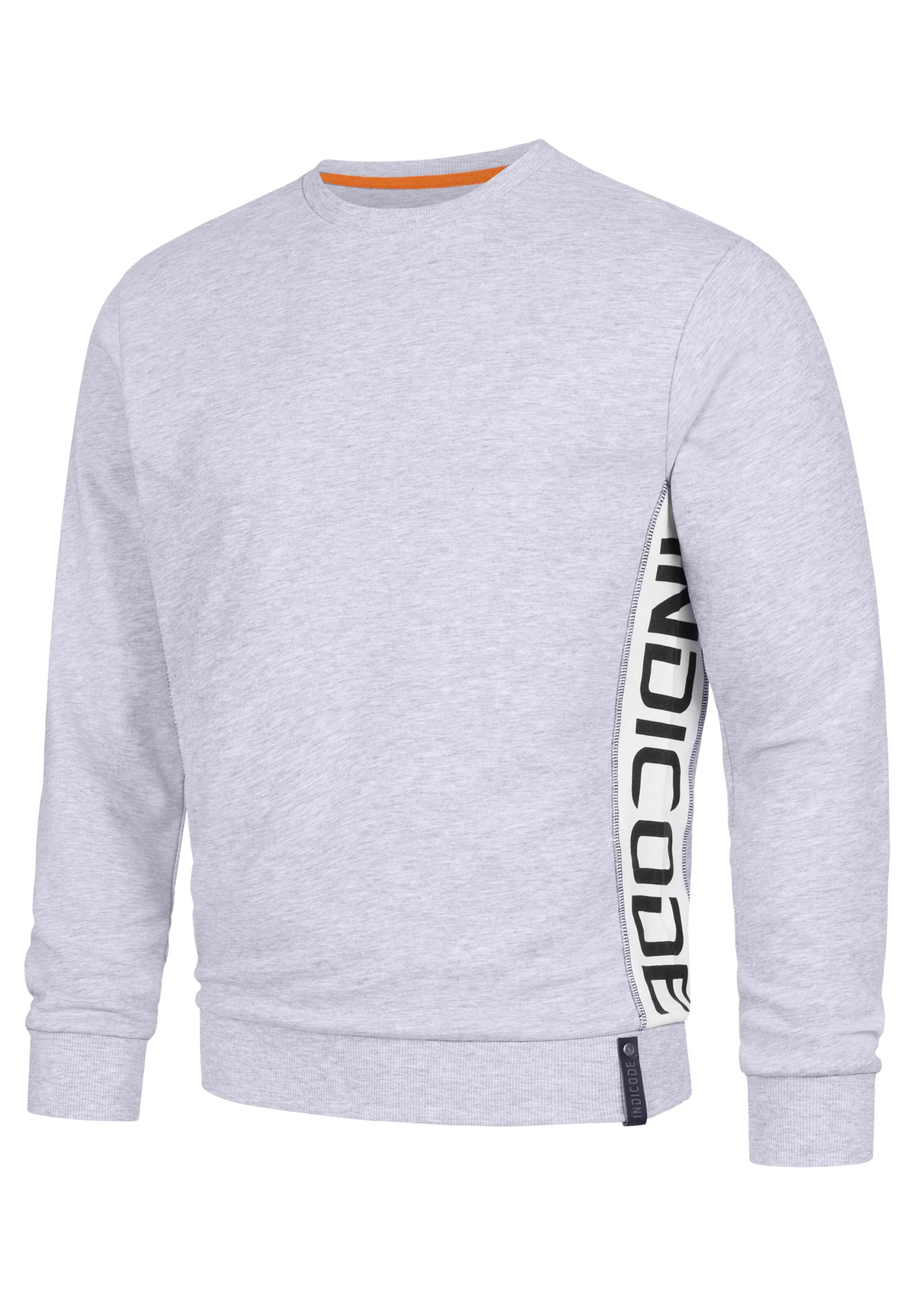 INDICODE JEANS Sweatshirt &#x27;Nilon&#x27; in Grey: front