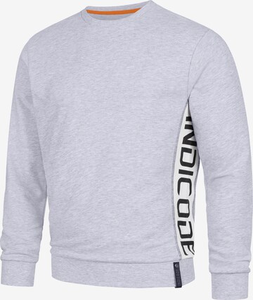 INDICODE JEANS Sweatshirt 'Nilon' in Grey: front