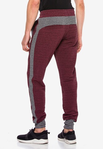 CIPO & BAXX Tapered Broek in Rood