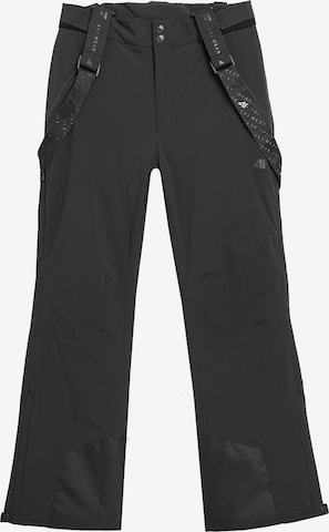 Regular Pantalon de sport 4F en noir : devant