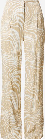 Wide leg Pantaloni con piega frontale di Calvin Klein in beige: frontale