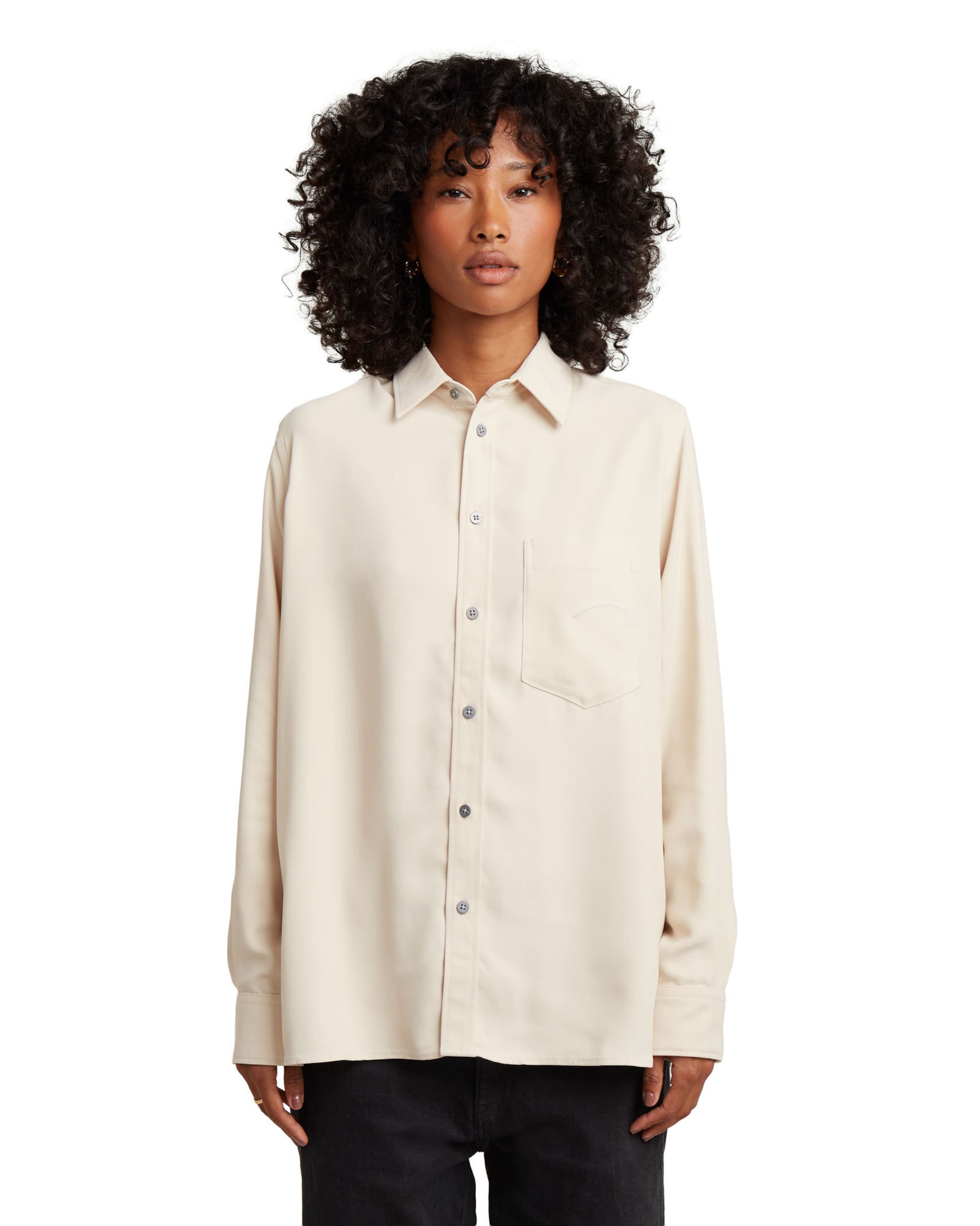 G-STAR Shirts 'Regular Long Sleeve ' in Weiß: Vorderseite