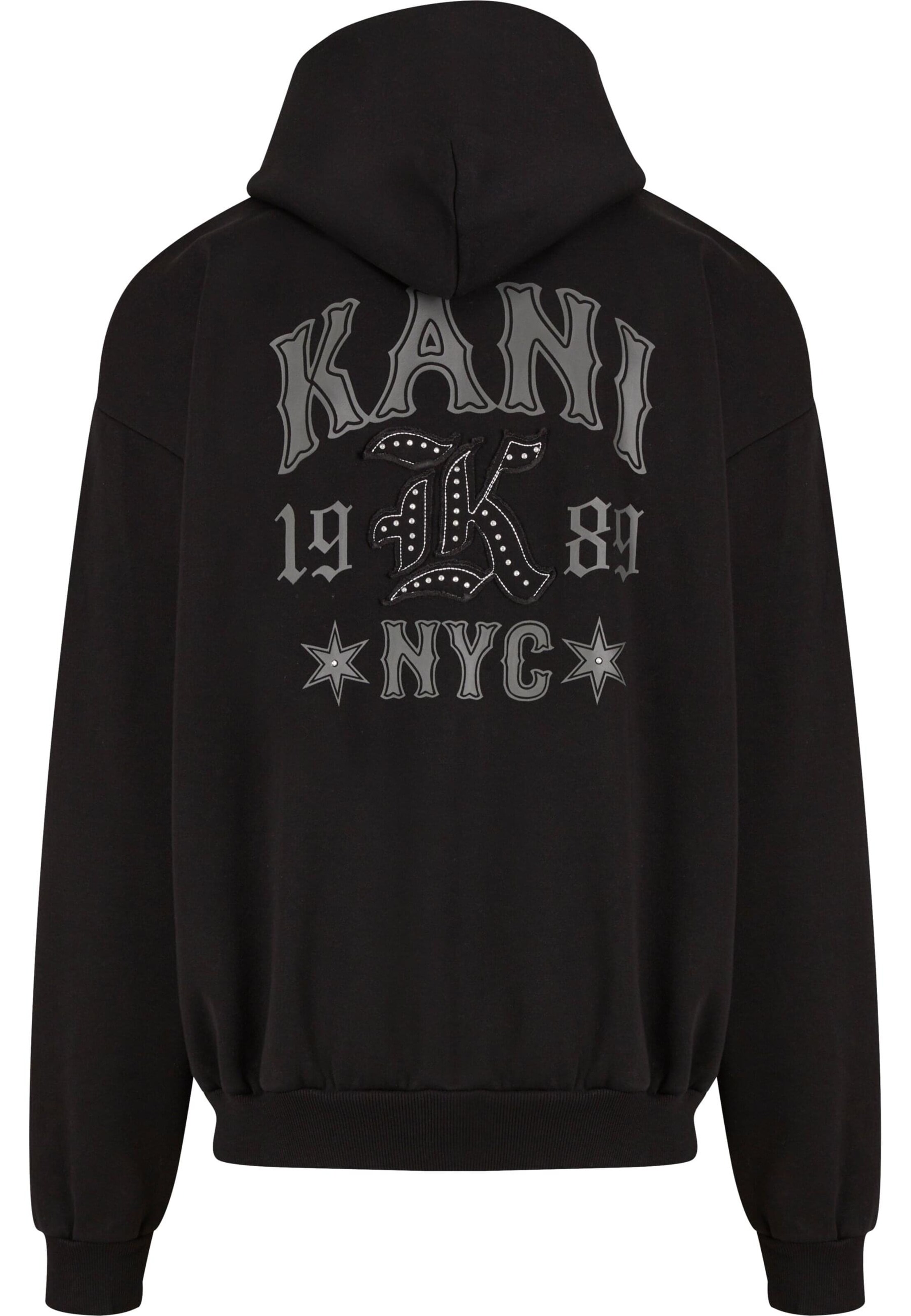 Veste de survêtement Karl Kani en noir : devant