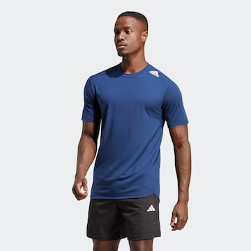 ADIDAS SPORTSWEAR - Camisa funcionais 'Designed for Training' em azul: frente