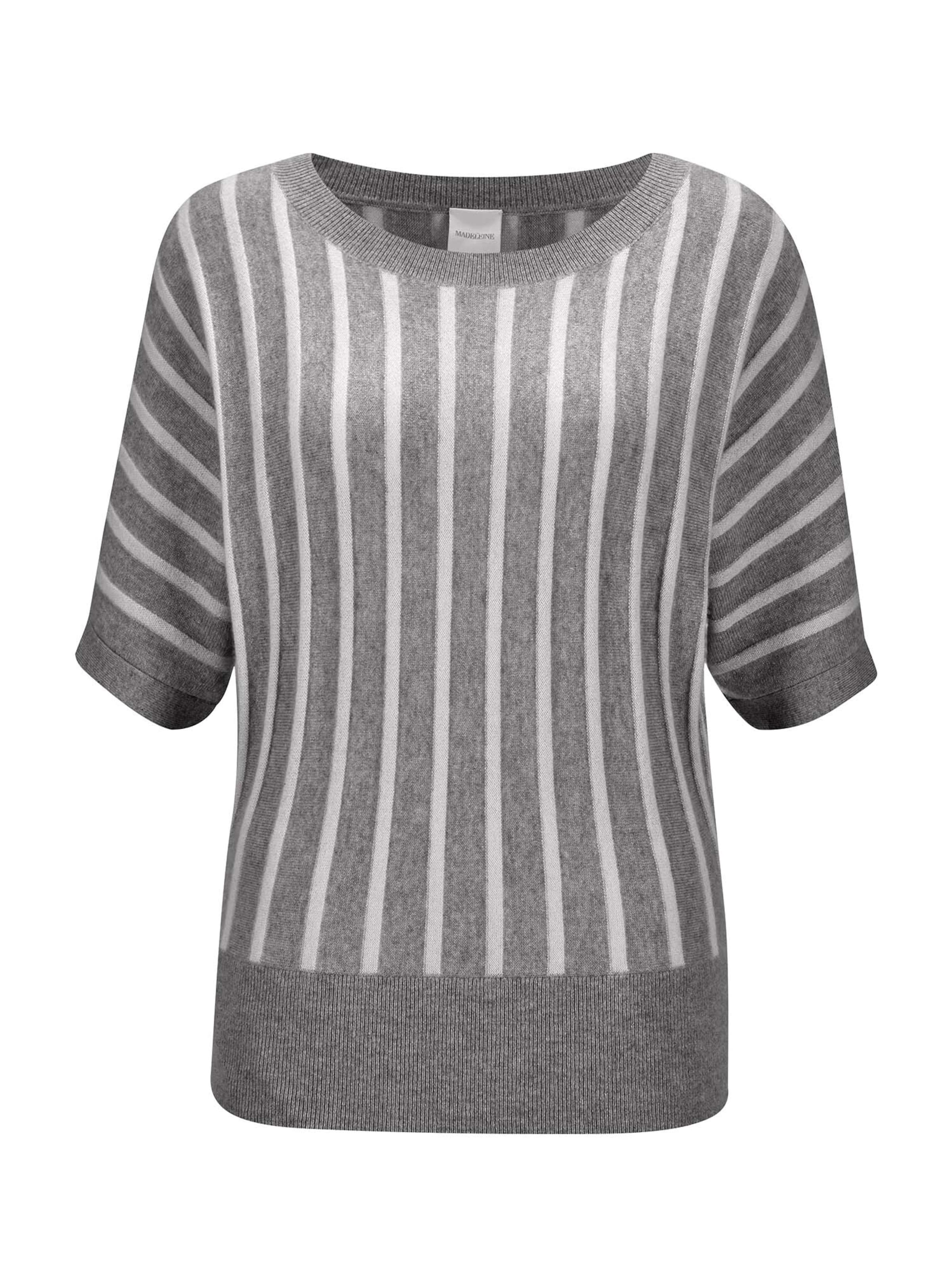 MADELEINE Trui in de kleur Grijs gemêleerd / Wolwit, Productweergave