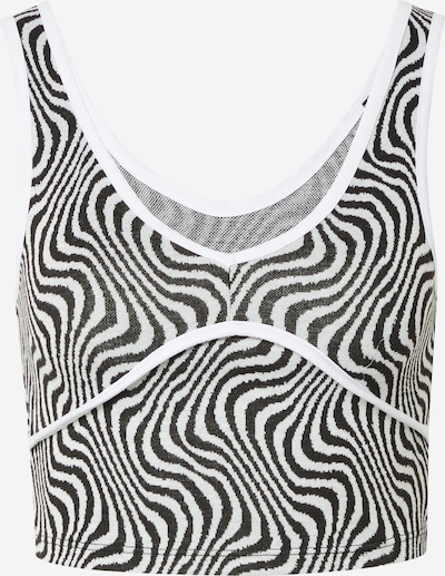 Nasty Gal Top em cinzento claro / preto / branco, Vista do artigo