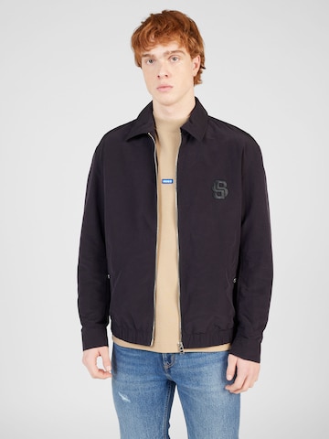 BOSS Black Between-Season Jacket 'Caligola' in Black: front