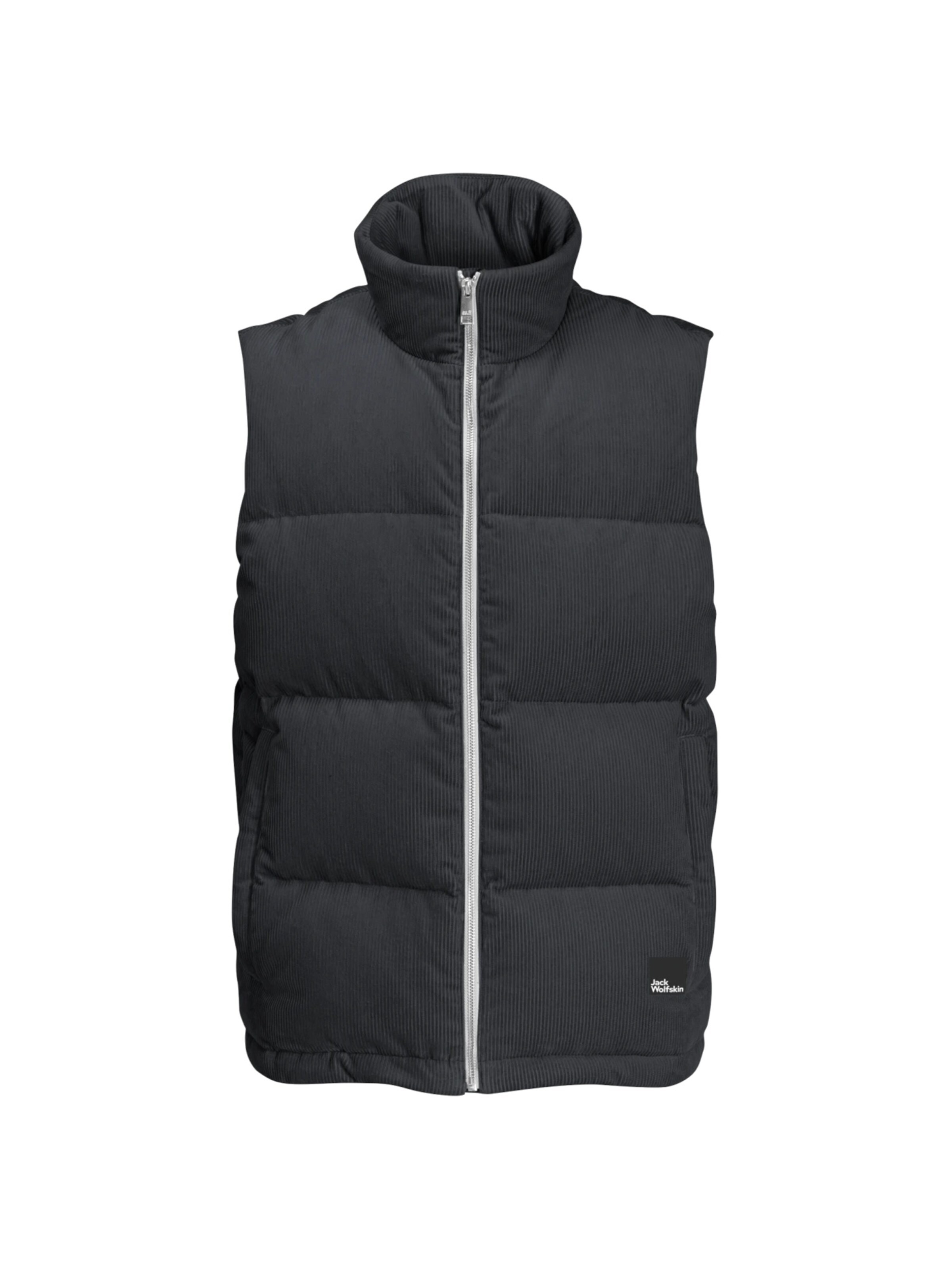 Gilet 'Jack Wolfskin Nature Corduroy Vest M' JACK WOLFSKIN en noir : devant